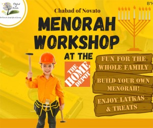 Chanukah Menorah Building Workshop, Home Depot, San Rafael