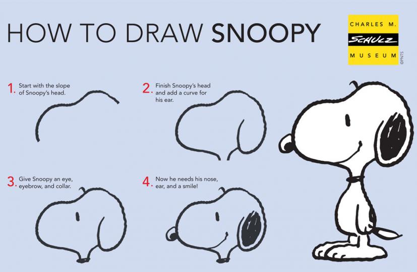 How do draw Snoopy detail