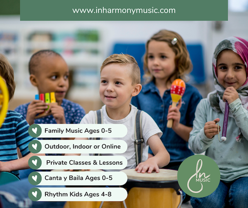 Register Now for Fall Classes with In Harmony Music