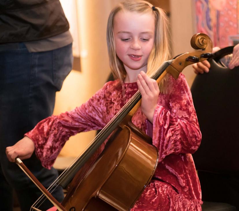 Marin Symphony instrument petting zoo