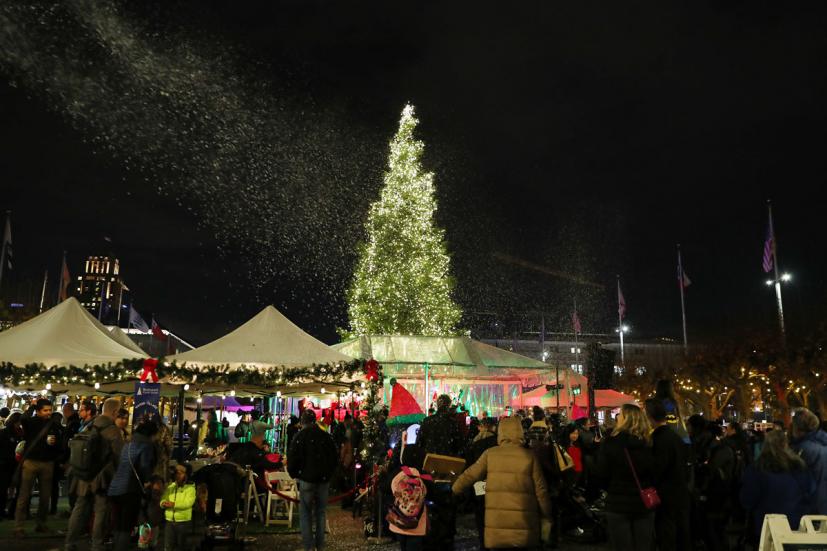 The San Francisco Civic Center Plaza Holiday Tree Lighting - Wednesday, December 7