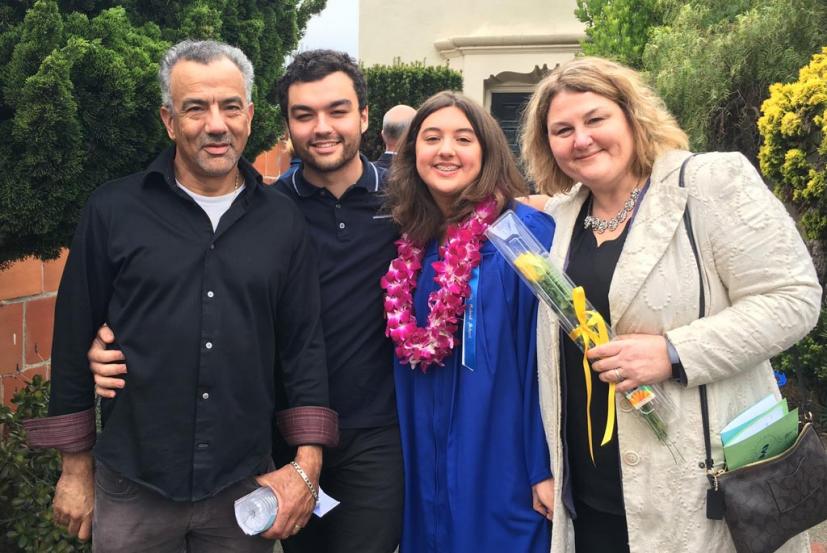 Catherine Cook with her family