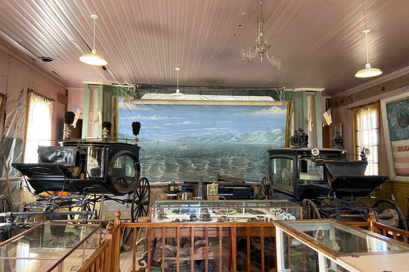 Interior of museum and visitor center at Bodie State Historic Park