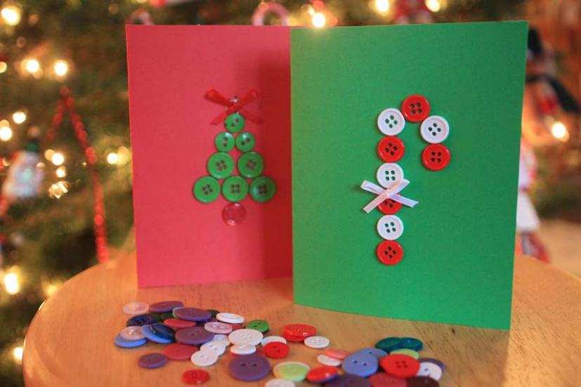 Get Crafty and Create Your Own Holiday Cards With Buttons ...