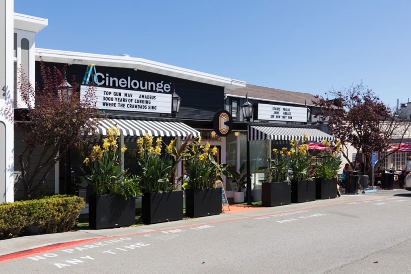 Exterior view of Cinelounge Tiburon movie theater
