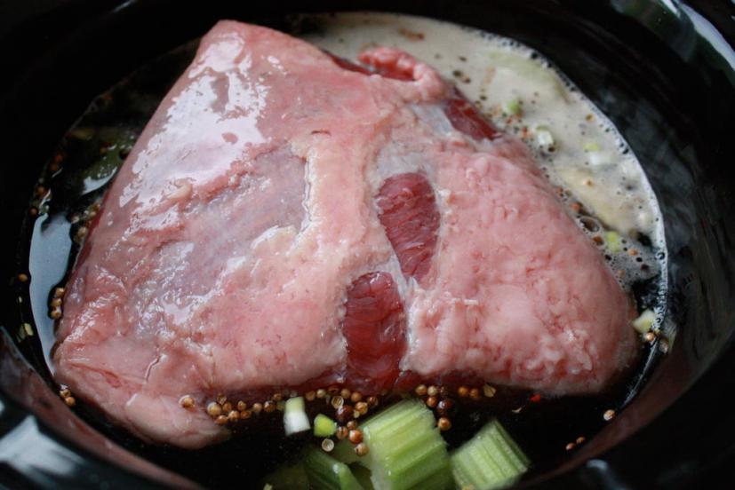 slow-cooker corned beef and cabbage