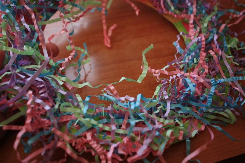 Easter egg wreath craft project