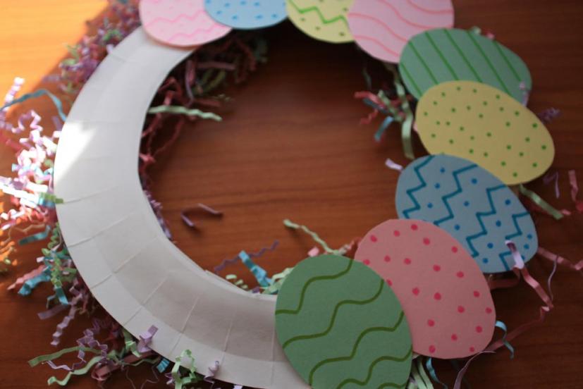 Easter egg wreath craft project