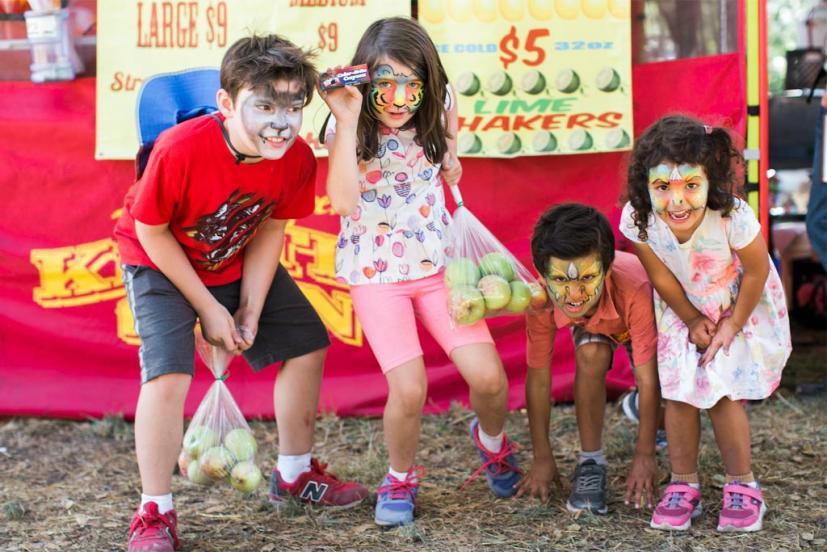 Kids playing at the Gravenstein Apple Fair in Sebastopol