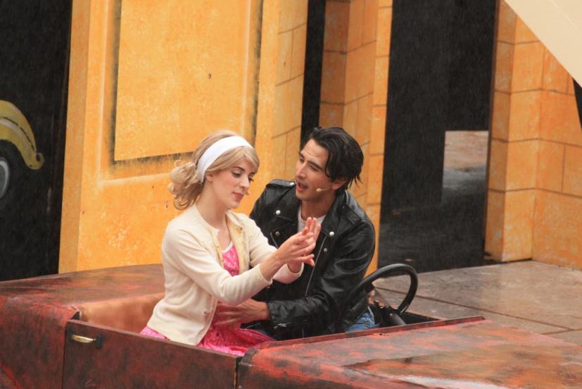 Sandy and Danny at the drive-in at Grease at the Mountain Play