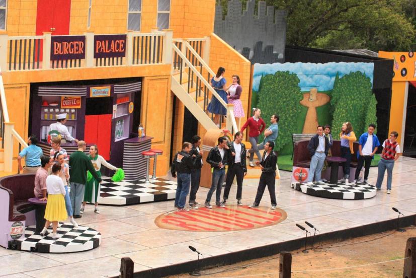 Greasers at the Burger Palace at Grease at the Mountain Play