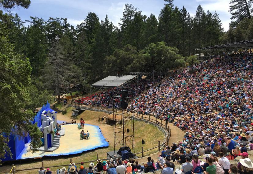 The Mountain Play Cushing Memorial Amphitheatre with crowd