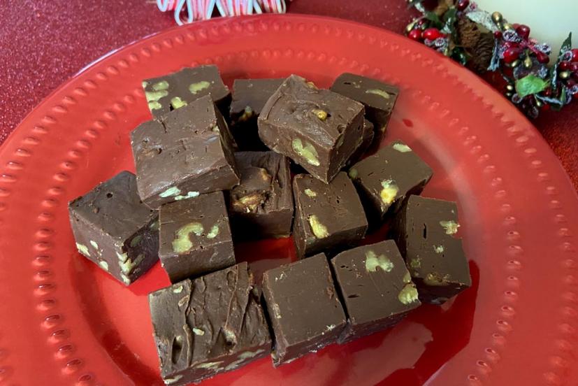 fudge on a plate