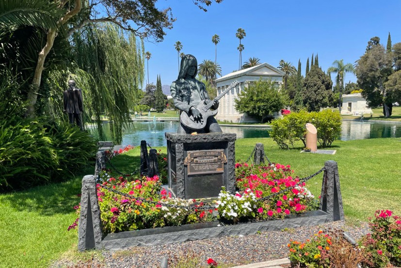 Hollywood Forever Cemetery with Johnny Ramone gravesite
