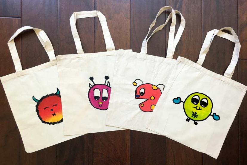 Mazie Girls tote bags