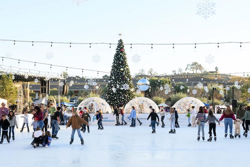 Merry Meritage skating rink Napa