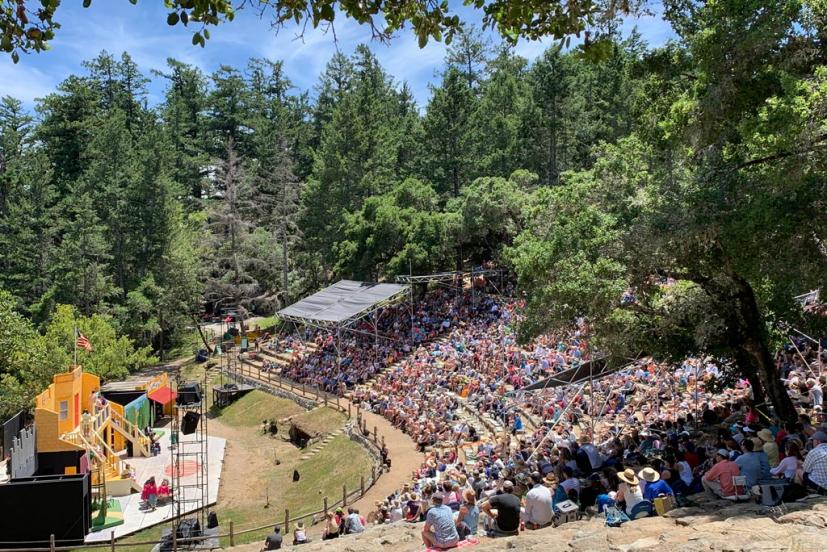 The Mountain Play view of stage and amphitheater