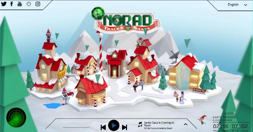 NORAD Santa website screenshot