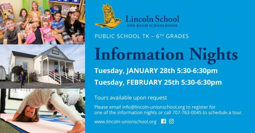 Lincoln School Information Nights