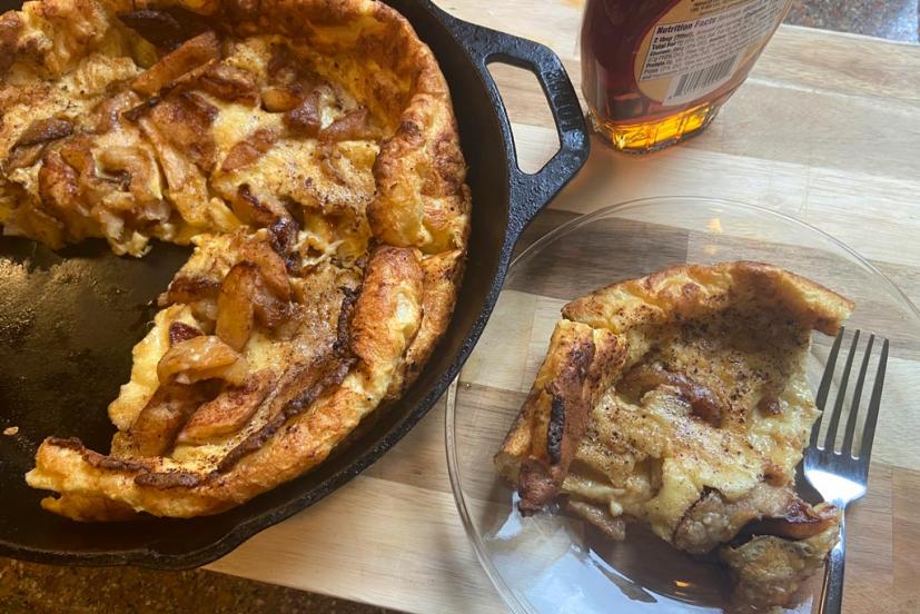 oven puffed apple pancake