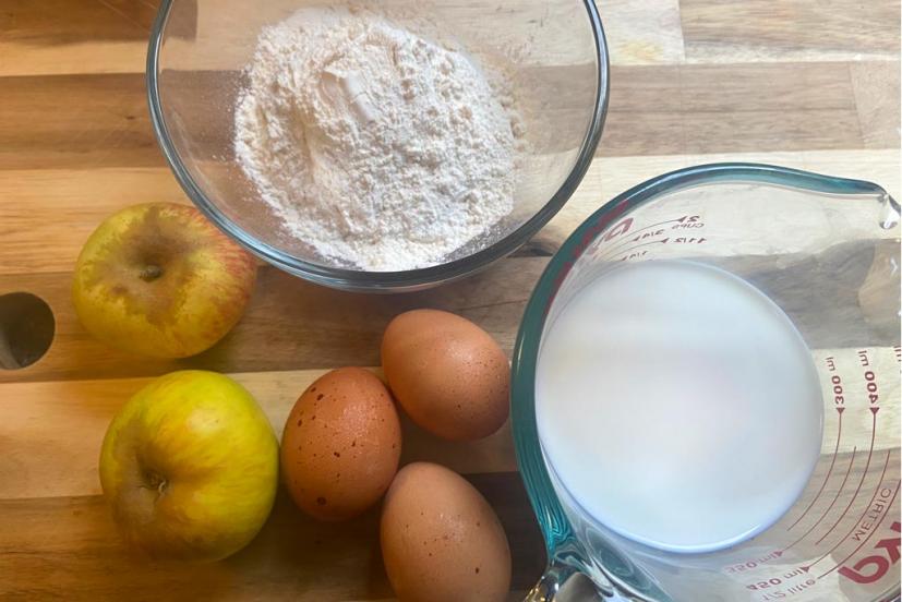 oven puffed apple pancake