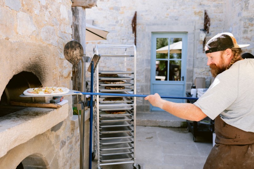Pizza making guy at Gold Ridge Organic Farms