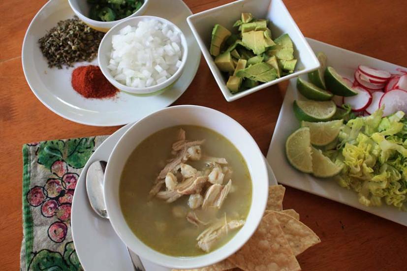 Chicken pozole verde