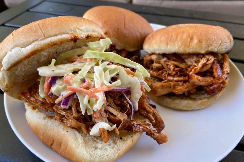 BBQ pulled chicken sandwiches