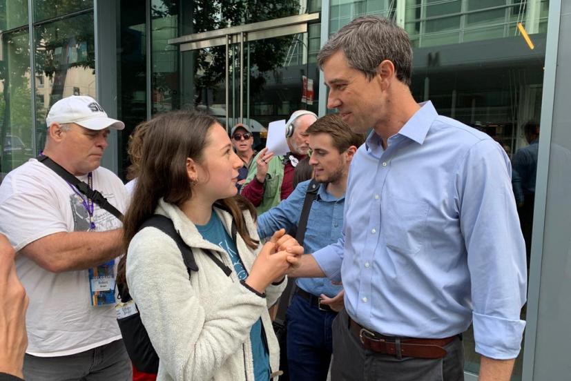 Sarah Goody with Beto O'Rourke