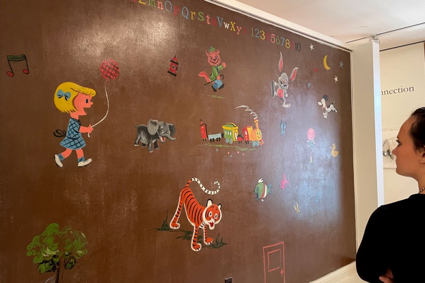 Charles M. Schulz Museum nursery wall painting
