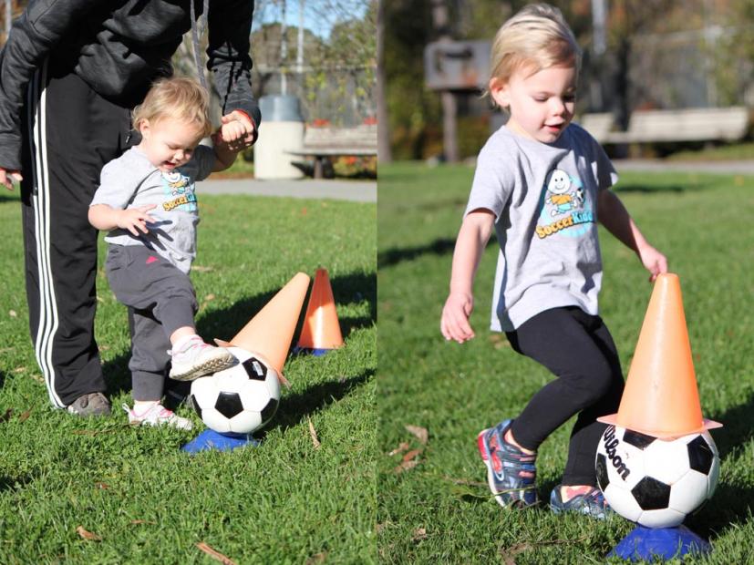 Soccerkiddos little one playing soccer