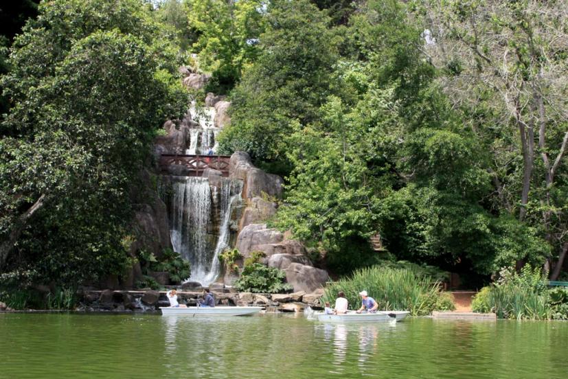 Stow Lake waterfall in Golden Gate Park