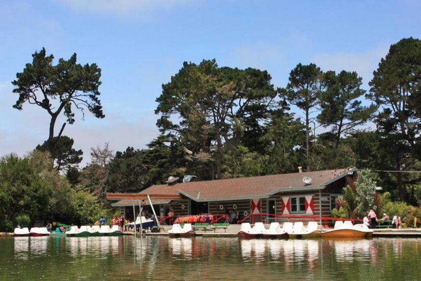 Stow Lake Boathouse in Golden Gate Park