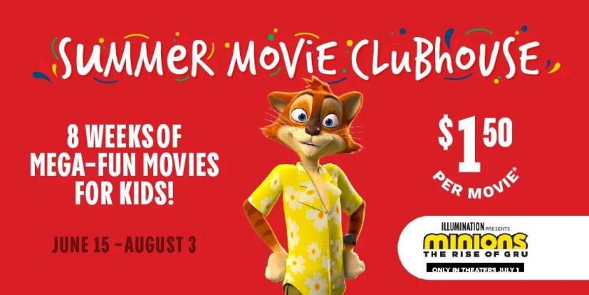 Cinemark Kids' Summer Movie Clubhouse graphic