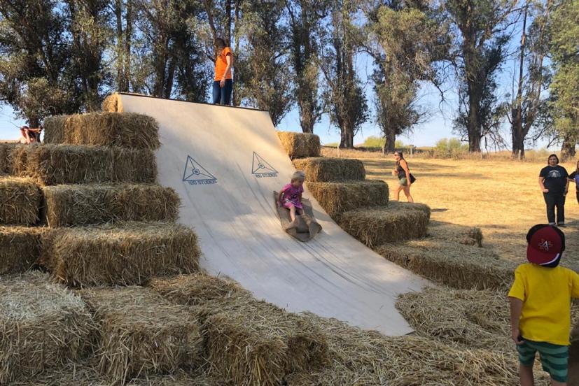 Tolay Fall Festival hay slide