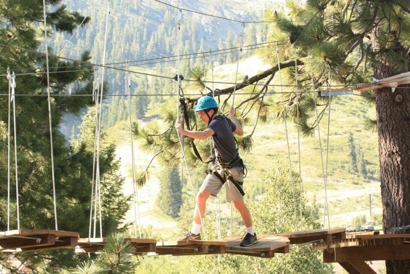 Treetop adventures ropes course Tahoe