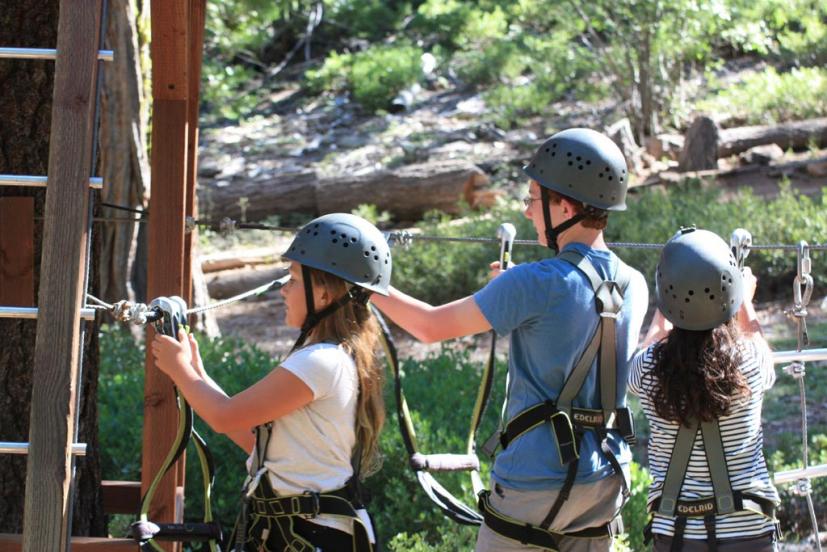 Treetop adventures ropes course Tahoe