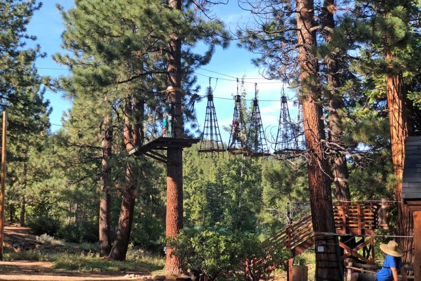 Treetop adventures ropes course Tahoe