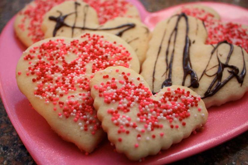 Valentine's Day sugar cookies