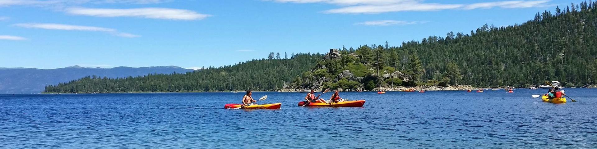 Lake Tahoe summer kayaks Emerald Bay