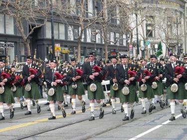 San Francisco St. Patrick's Day Parade pipers