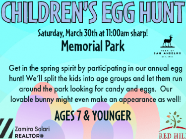 San Anselmo: Children's Egg Hunt at Memorial Park