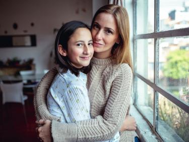 Mom and teen daughter