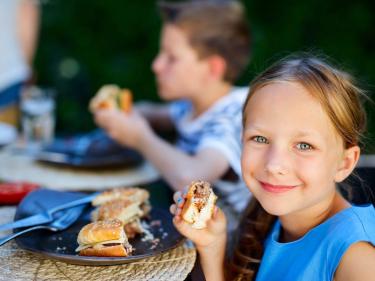 kids dining at a restaurant