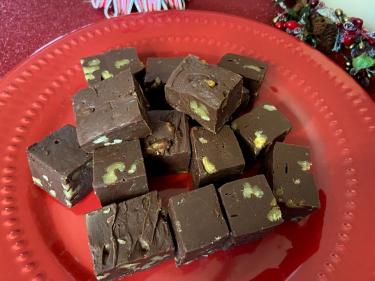 fudge on a plate