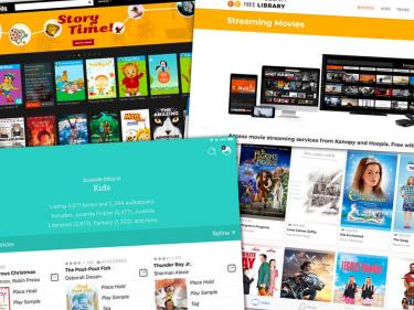 Marin County Free Library online services screenshots