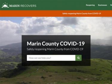 Marin Recovers home page screen capture