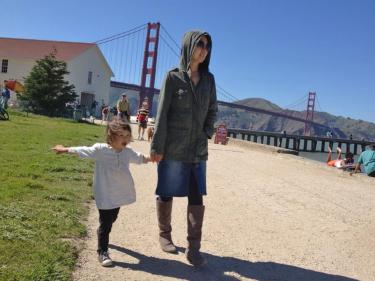 Akiko Schertell and daughter