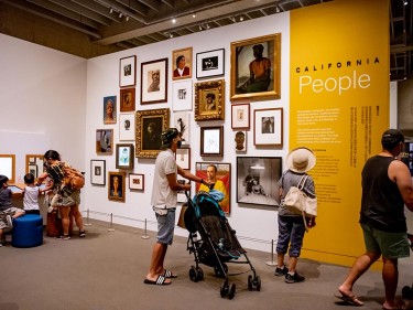 Families visiting Oakland Museum of California
