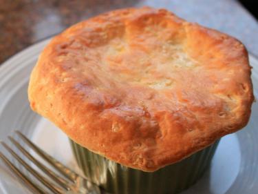 Pot pie with biscuit topping